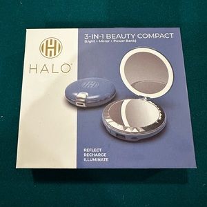 Halo compact light, mirror & charger